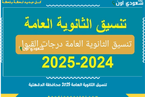تنسيق الثانوية العامة 2025 محافظة الدقهلية